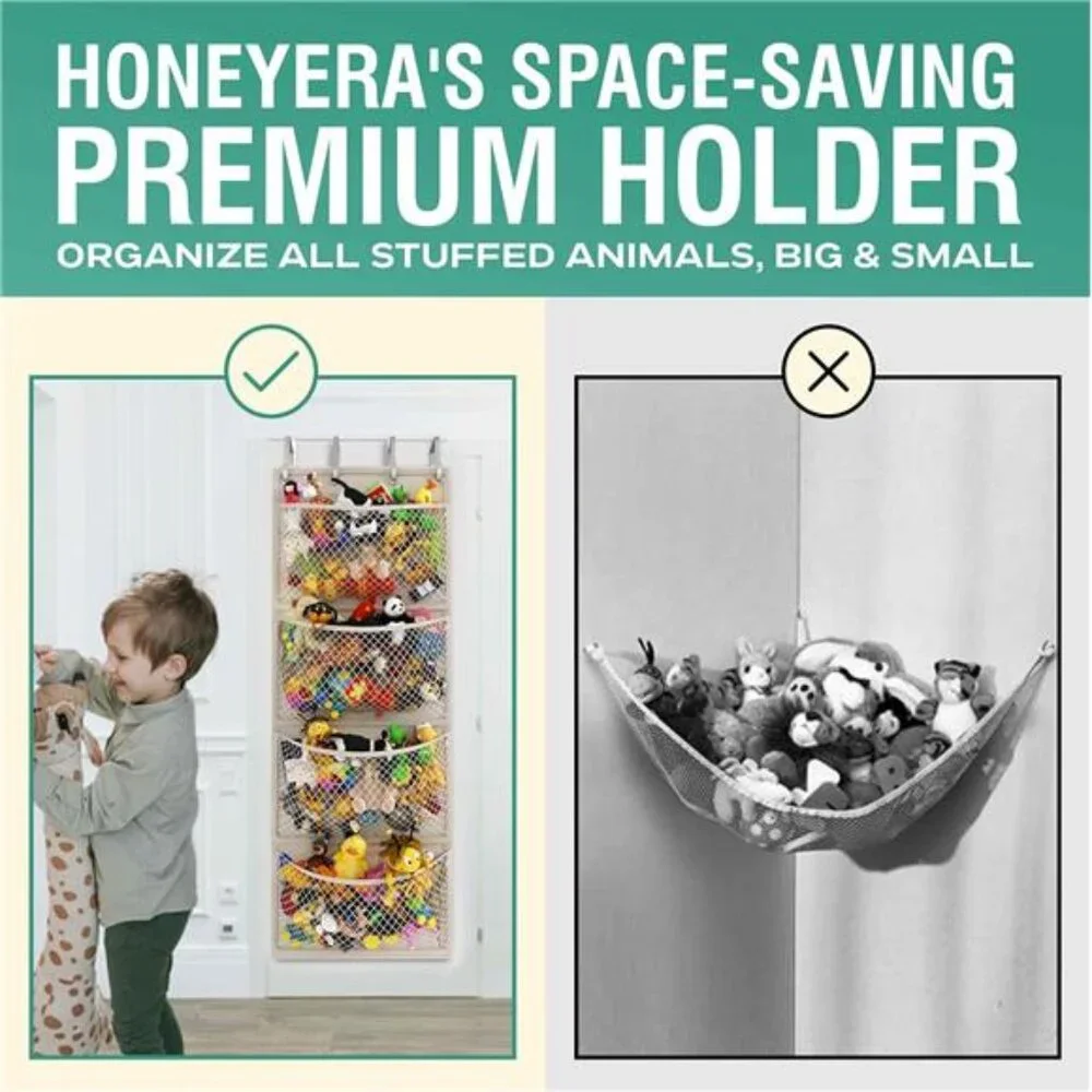 The Original Stuffed Animal Storage (Patented) -Over Door Organizer for Stuffies